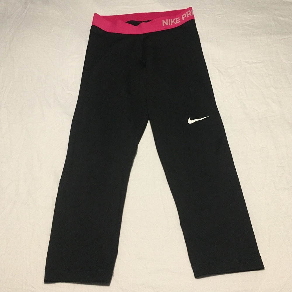 Nike Pro black pink workout leggings